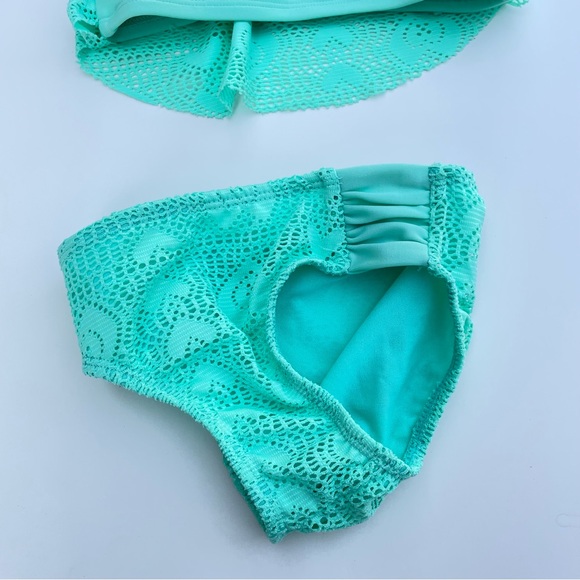 Op 2T bikini blue green 2 piece toddler swim suit - Picture 8 of 8